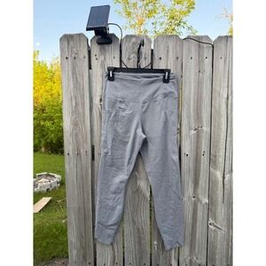 Member's Mark Everyday Perforated Leggings Gray High Waisted Side Pockets Size M